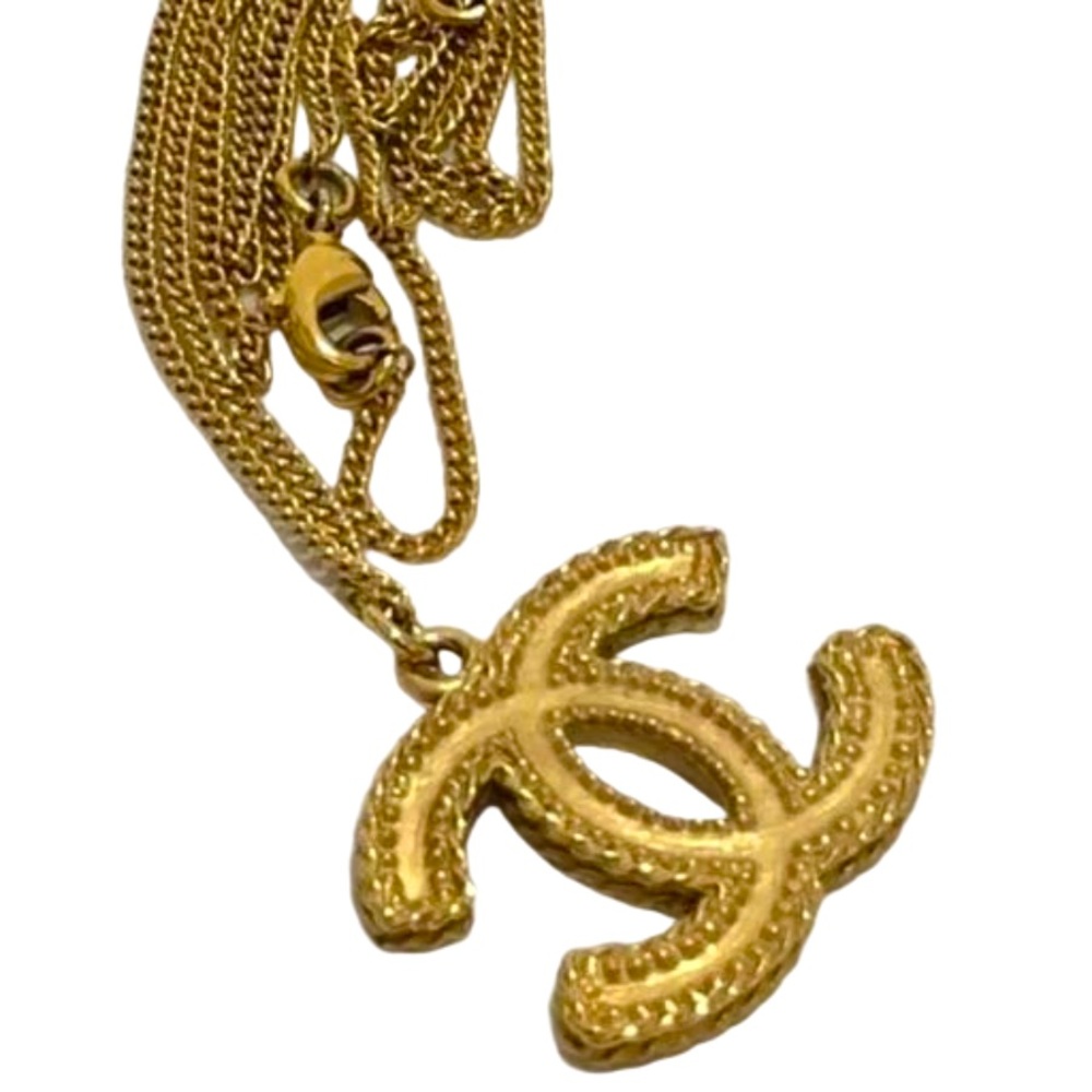 Chanel Coco Mark CC Logo Gold Motif Necklace - Picture 7 of 9